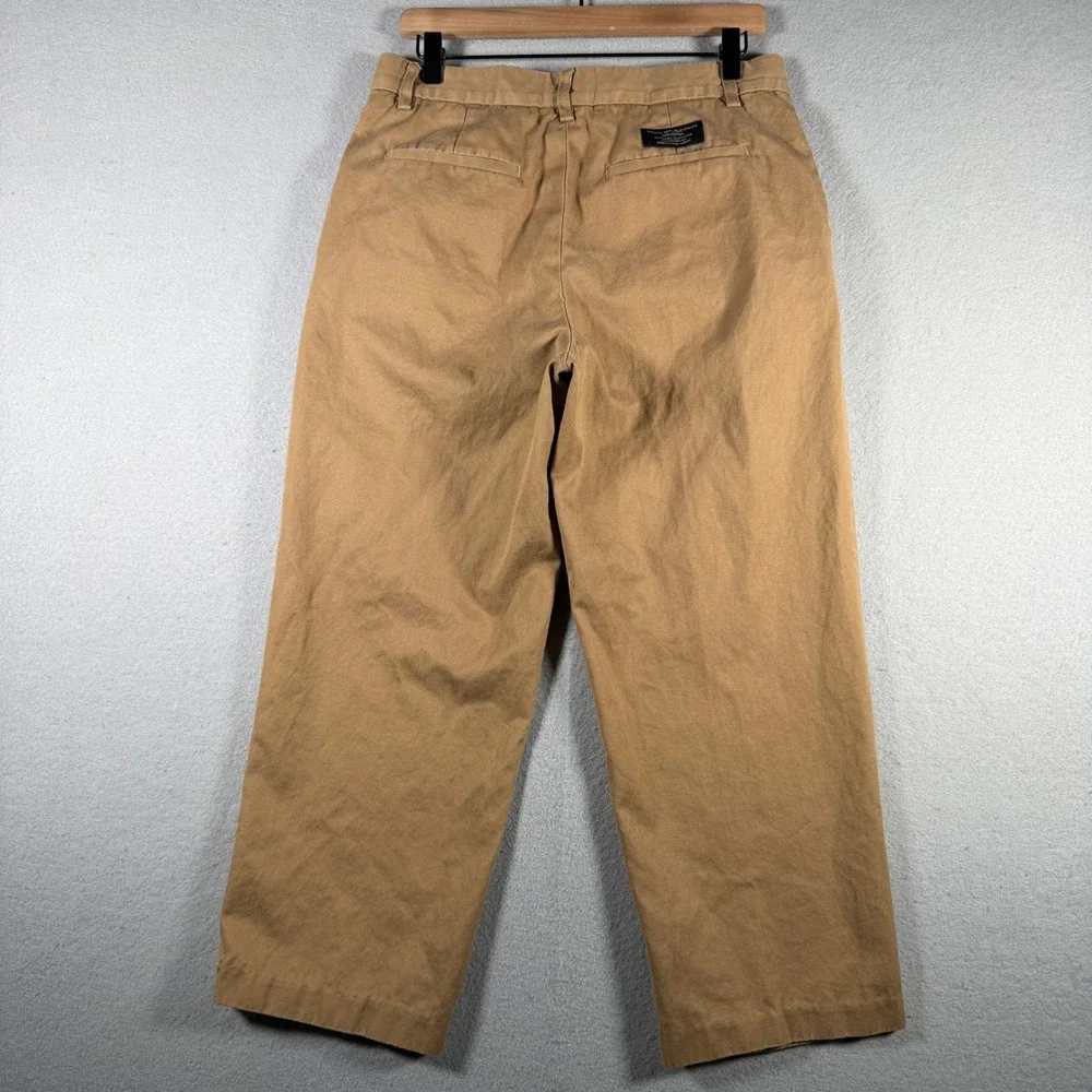 Banana Republic Smithfield Mens Tan Pleated Cotton Chino Pants 30x30 136459-07